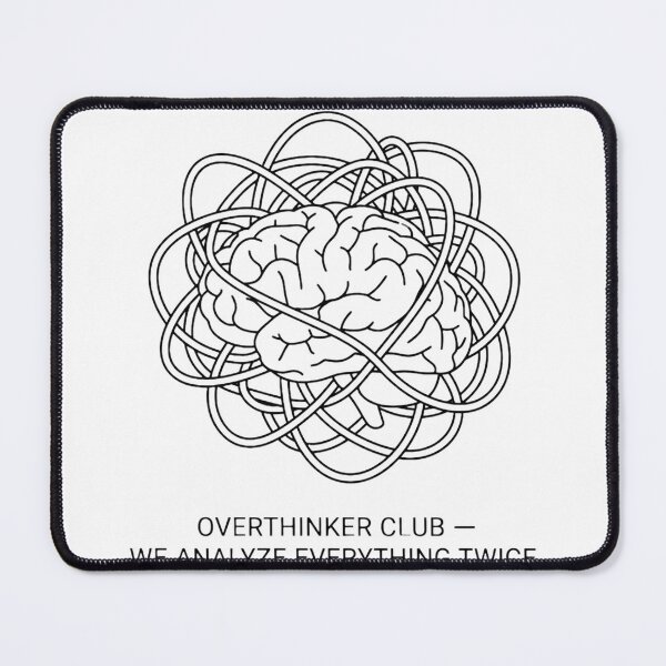 Item preview, Overthinker Club We Analyze Everything Twice Brain Logo designed and sold by LowBattery Social Club.