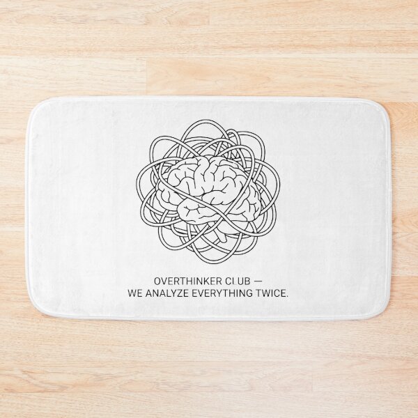 Item preview, Overthinker Club We Analyze Everything Twice Brain Logo designed and sold by LowBattery Social Club.