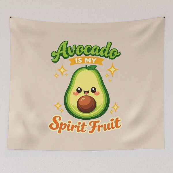 Item preview, Cute Avocado Spirit Fruit | Kawaii Avocado Lover Pun Illustration designed and sold by PopCulturePixel.