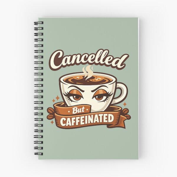 Item preview, Cancelled But Caffeinated Funny Coffee Cup | Sarcastic Coffee Lover Cartoon designed and sold by PopCulturePixel.