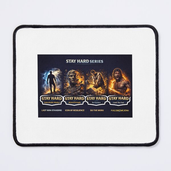 Item preview, Stay Hard Series – Discipline & Mental Toughness Motivational Sticker Pack designed and sold by Wander Pop Studio.