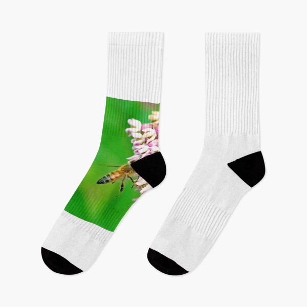 Item preview, Honeybee on Milkweed Flowers, Flora and Fauna Symbiosis designed and sold by AMacGPhilly.