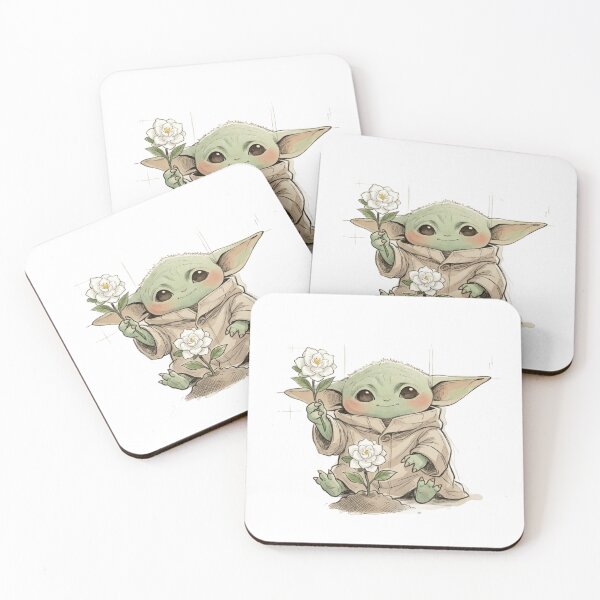 Item preview, BABY YODA WITH GARDENIA FLOWER CUTE GROGU FLORAL AESTHETIC designed and sold by LIS AND MELIVERSO.