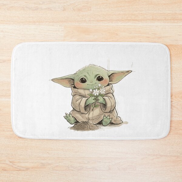 Item preview, BABY YODA WITH JASMINE FLOWER CUTE GROGU FLORAL AESTHETIC designed and sold by LIS AND MELIVERSO.