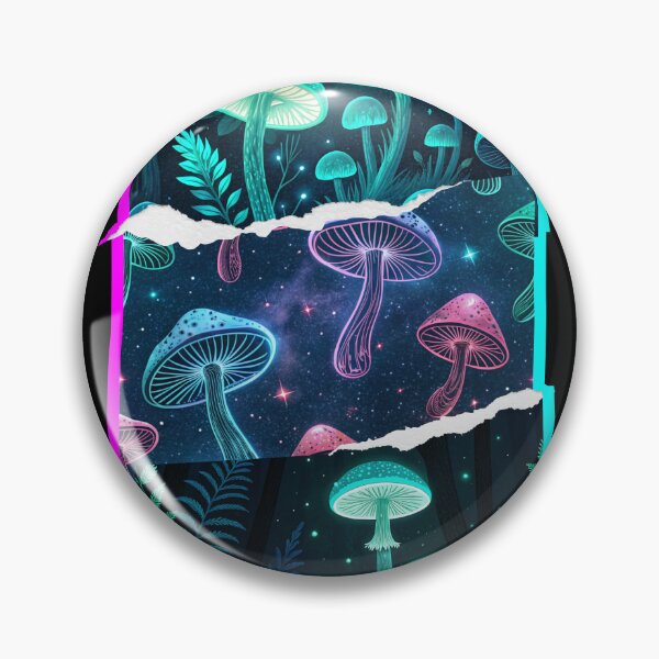 Item preview, Glow in the Dark Mushrooms – Trippy Cosmic Forest Vibe designed and sold by Szpaku desart .