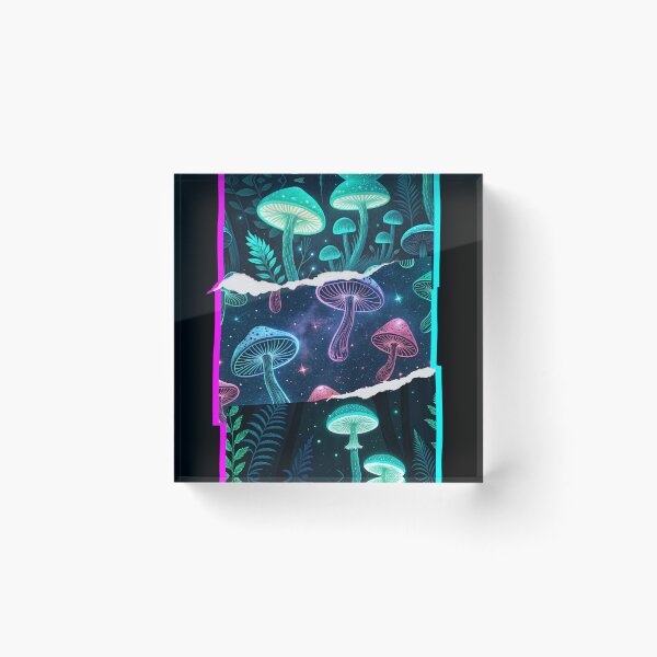 Item preview, Glow in the Dark Mushrooms – Trippy Cosmic Forest Vibe designed and sold by Szpaku desart .