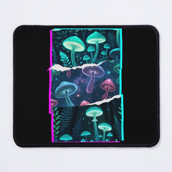 Item preview, Glow in the Dark Mushrooms – Trippy Cosmic Forest Vibe designed and sold by Szpaku desart .