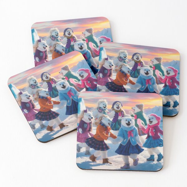 Item preview, Dancing bears in an Arctic sunset. designed and sold by MyHappyArtShop.