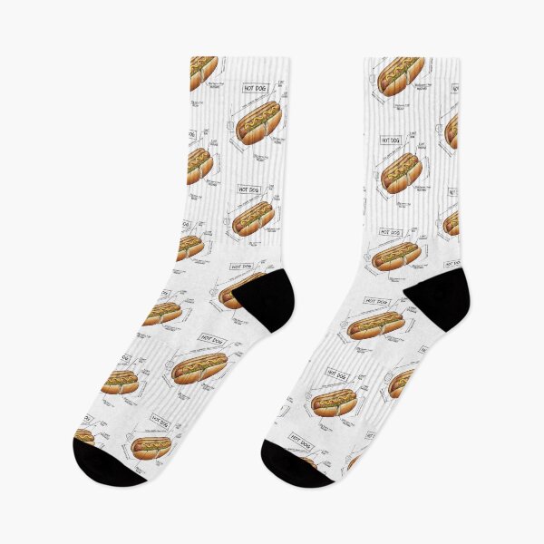 Item preview, Hot Dog - Technical Drawing designed and sold by Rhu Creations.