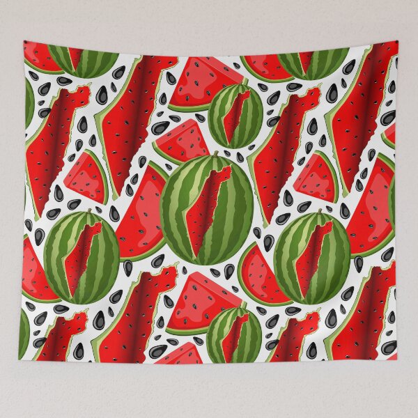 Item preview, Watermelon Palestine Map Slice and seeds designed and sold by BluedarkArt.