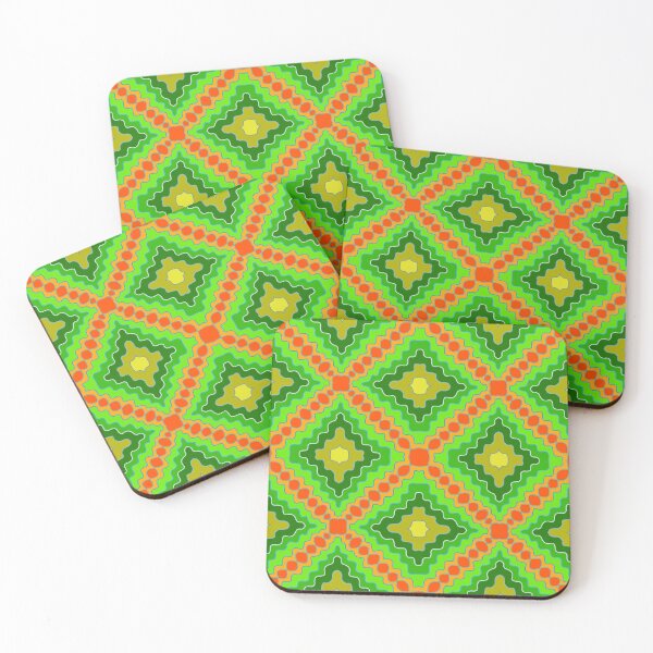 Item preview, Diagonal Retro Wave‑Square Pattern in Bold Colors designed and sold by anamariafischer.