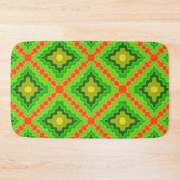 Item preview, Diagonal Retro Wave‑Square Pattern in Bold Colors designed and sold by anamariafischer.