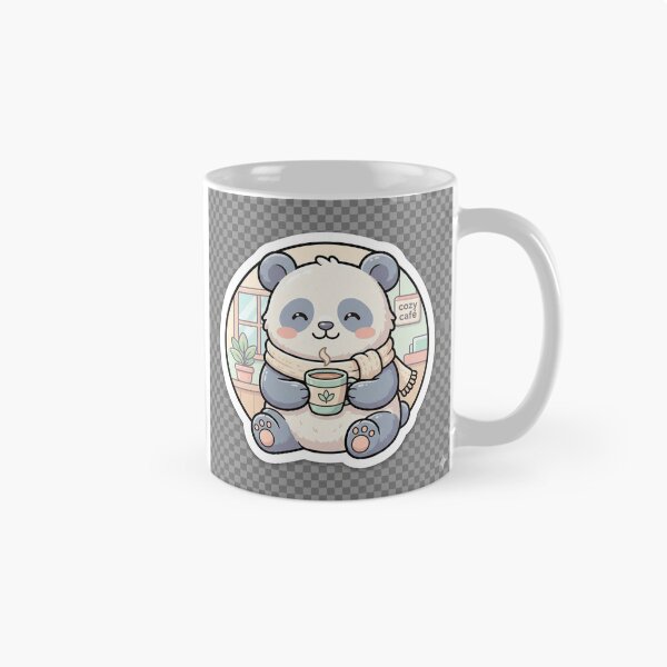 Item preview, Coffee Lover Panda – Cute Kawaii Sticker designed and sold by ArtNestStudio24.
