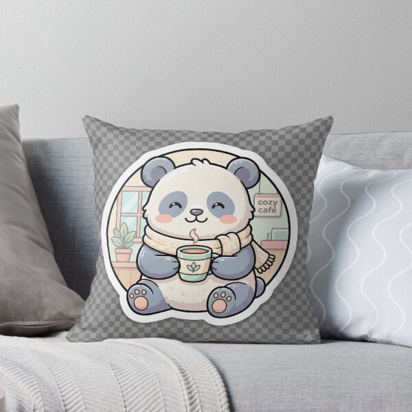 Item preview, Coffee Lover Panda – Cute Kawaii Sticker designed and sold by ArtNestStudio24.