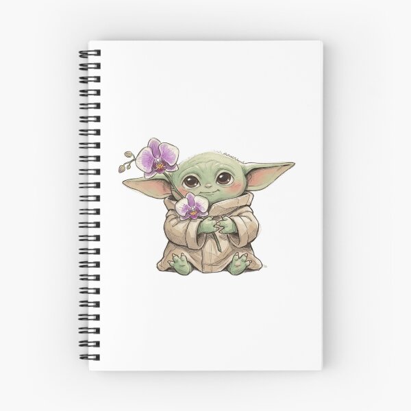 Item preview, BABY YODA WITH ORCHID FLOWER CUTE GROGU FLORAL AESTHETIC designed and sold by LIS AND MELIVERSO.