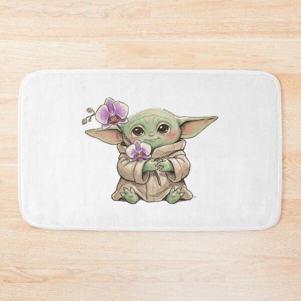 Item preview, BABY YODA WITH ORCHID FLOWER CUTE GROGU FLORAL AESTHETIC designed and sold by LIS AND MELIVERSO.