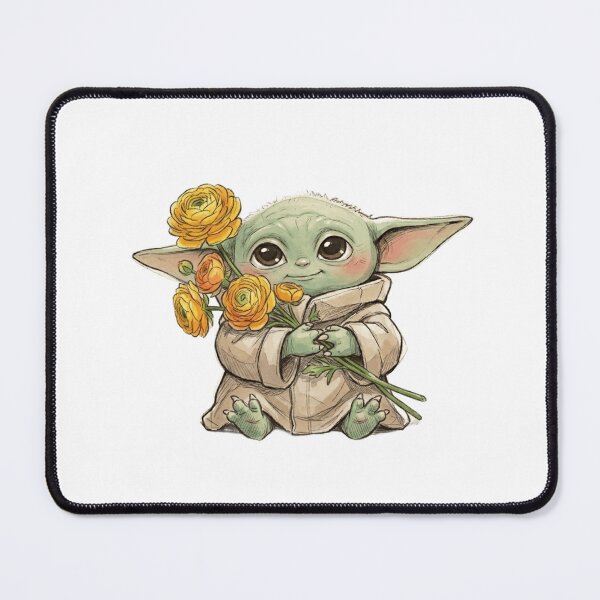 Item preview, BABY YODA WITH RANUNCULUS FLOWER CUTE GROGU FLORAL AESTHETIC designed and sold by LIS AND MELIVERSO.
