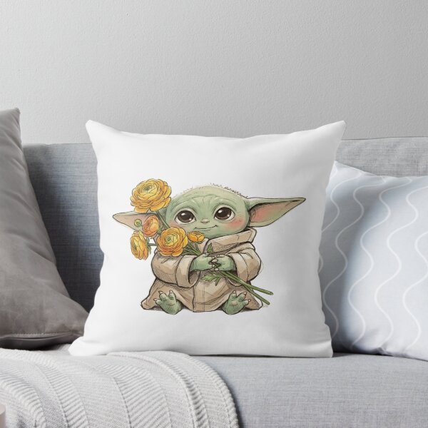Item preview, BABY YODA WITH RANUNCULUS FLOWER CUTE GROGU FLORAL AESTHETIC designed and sold by LIS AND MELIVERSO.