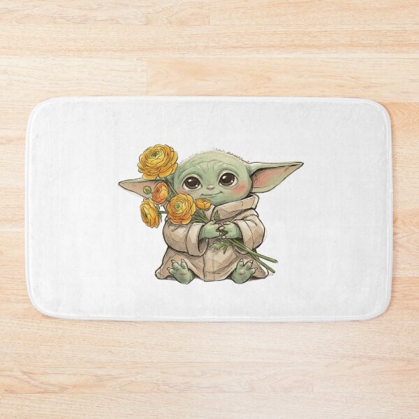 Item preview, BABY YODA WITH RANUNCULUS FLOWER CUTE GROGU FLORAL AESTHETIC designed and sold by LIS AND MELIVERSO.