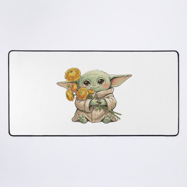 Item preview, BABY YODA WITH RANUNCULUS FLOWER CUTE GROGU FLORAL AESTHETIC designed and sold by LIS AND MELIVERSO.