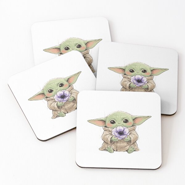 Item preview, BABY YODA WITH ANEMONE FLOWER CUTE GROGU FLORAL AESTHETIC designed and sold by LIS AND MELIVERSO.