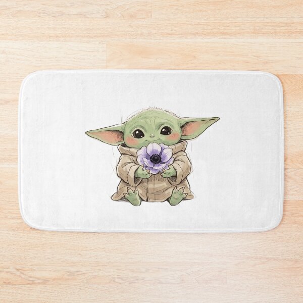 Item preview, BABY YODA WITH ANEMONE FLOWER CUTE GROGU FLORAL AESTHETIC designed and sold by LIS AND MELIVERSO.
