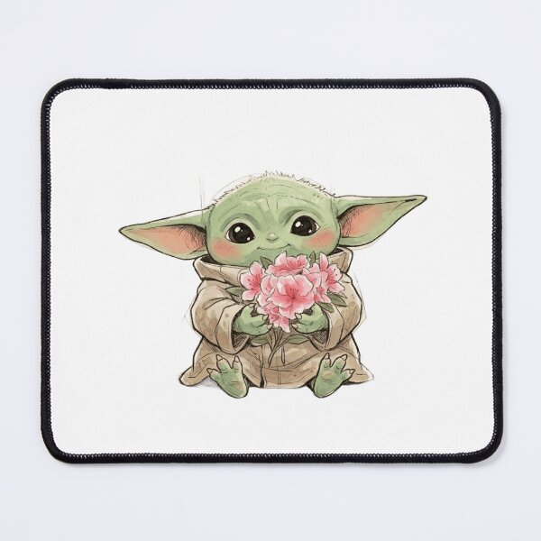 Item preview, BABY YODA WITH AZALEA FLOWER CUTE GROGU FLORAL AESTHETIC designed and sold by LIS AND MELIVERSO.