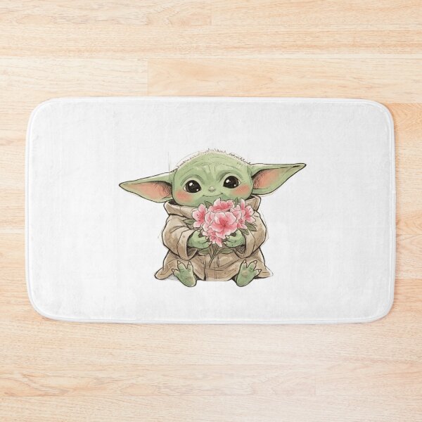 Item preview, BABY YODA WITH AZALEA FLOWER CUTE GROGU FLORAL AESTHETIC designed and sold by LIS AND MELIVERSO.