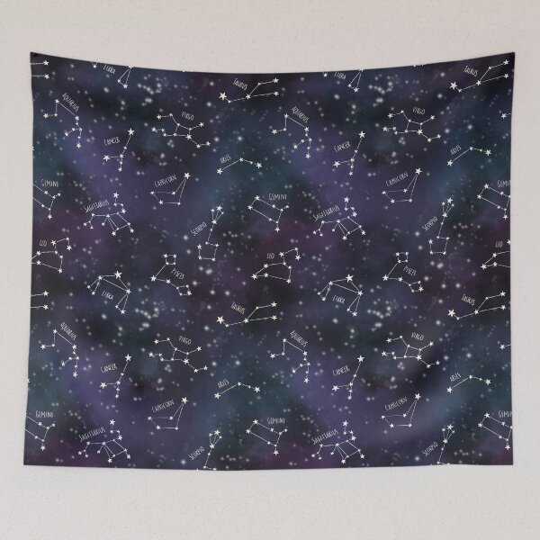 Item preview, Celestial Zodiac Signs & Night Sky Galaxy designed and sold by DafneDStudio.