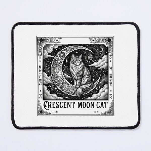 Item preview, Tarot Card Crescent Moon And Cat designed and sold by Blok45.