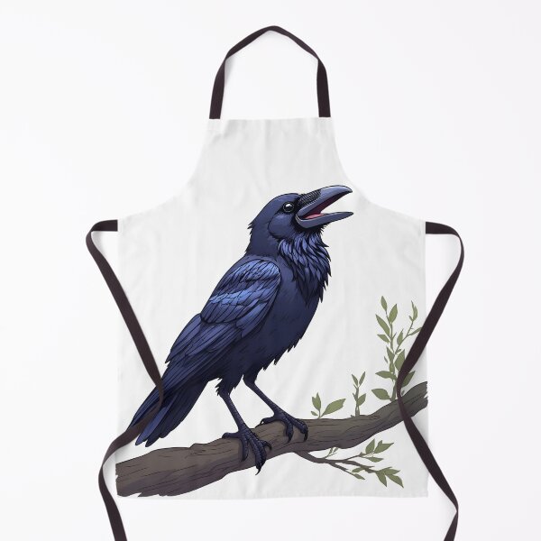 Artikelvorschau, Rabenruf auf Ast – Illustration aus der dunklen Natur entworfen und verkauft von Karolina’s Cozy Creations.