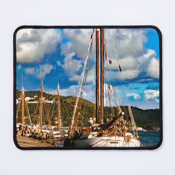 Item preview, Docked Sailboats, St. Thomas, Virgin Islands, 1960, Retro Travel Photo designed and sold by AMacGPhilly.