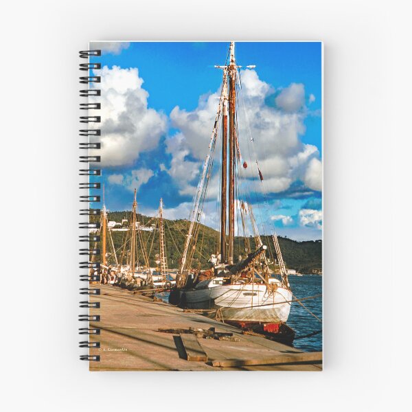 Item preview, Docked Sailboats, St. Thomas, Virgin Islands, 1960, Retro Travel Photo designed and sold by AMacGPhilly.