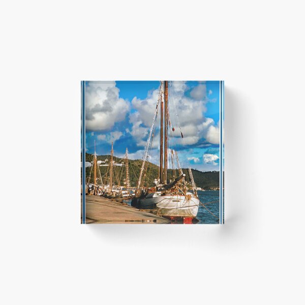 Item preview, Docked Sailboats, St. Thomas, Virgin Islands, 1960, Retro Travel Photo designed and sold by AMacGPhilly.