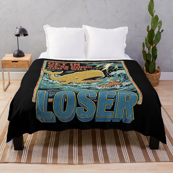 Item preview, Get In Loser We're Doing God's Will Funny Golden Whale Storm Ocean Retro designed and sold by graphixpolash.