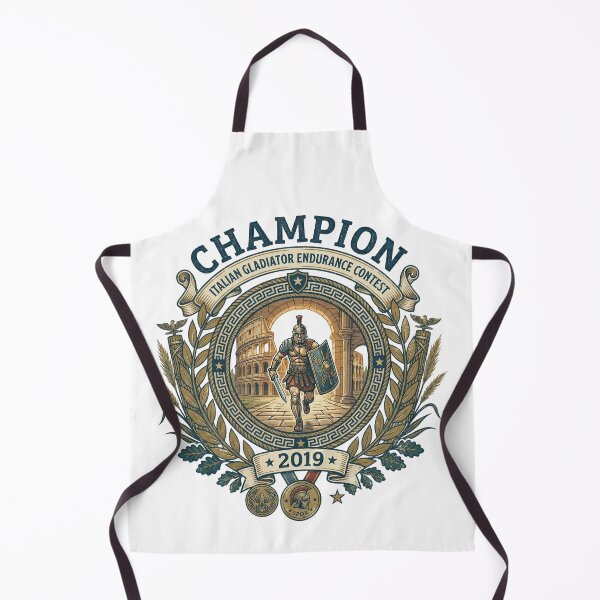 Item preview, Legendary Italian Gladiator Endurance Contest 2019 Champion Vintage Crest Tee designed and sold by Legendary Fiction Games.