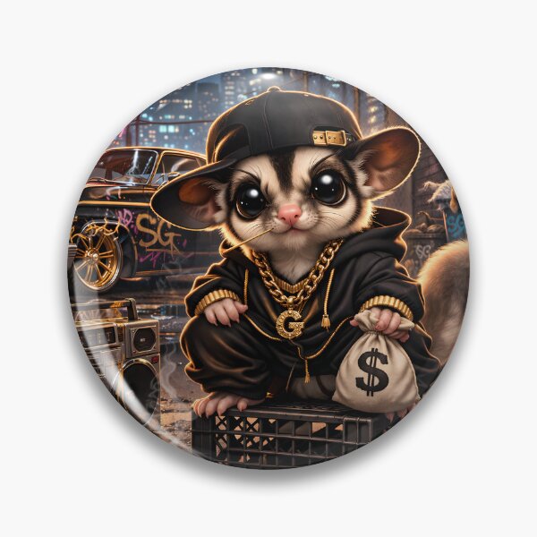 Item preview, Sugar Glider Gang - Cute Street Boss with Cash designed and sold by OneStepFromArt.