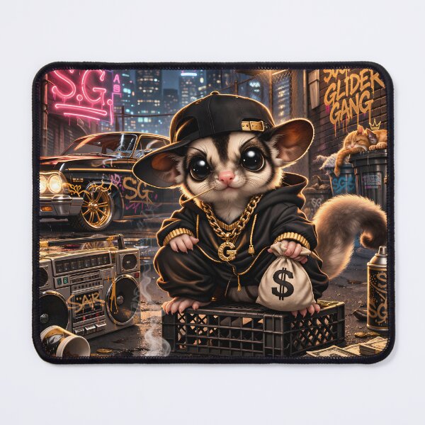 Item preview, Sugar Glider Gang - Cute Street Boss with Cash designed and sold by OneStepFromArt.