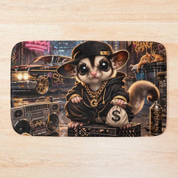 Item preview, Sugar Glider Gang - Cute Street Boss with Cash designed and sold by OneStepFromArt.
