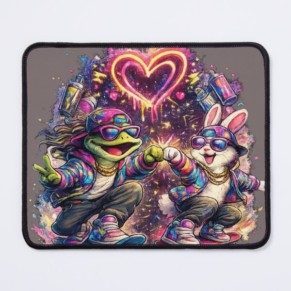 Item preview, Neon Love Skater Animals. designed and sold by Nika Art Studio.