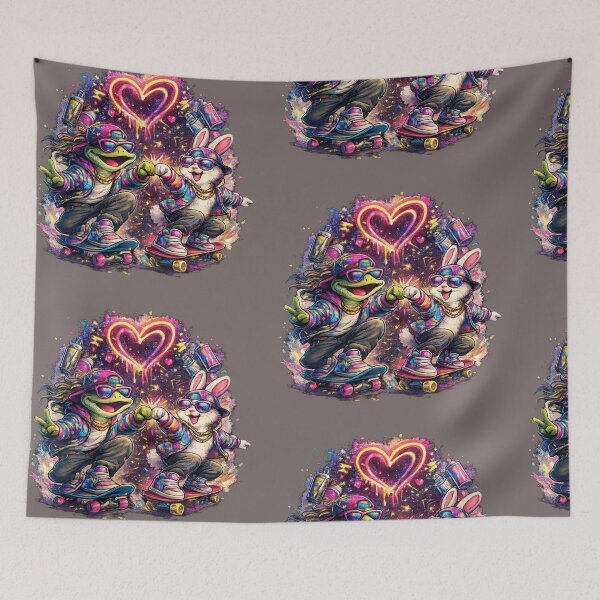 Item preview, Neon Love Skater Animals. designed and sold by Nika Art Studio.