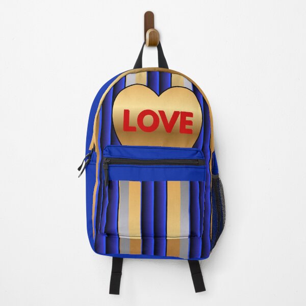 Item preview, Elegant Blue and Gold Ribbed Glass Love Design designed and sold by BELLZINHO - ARTES.