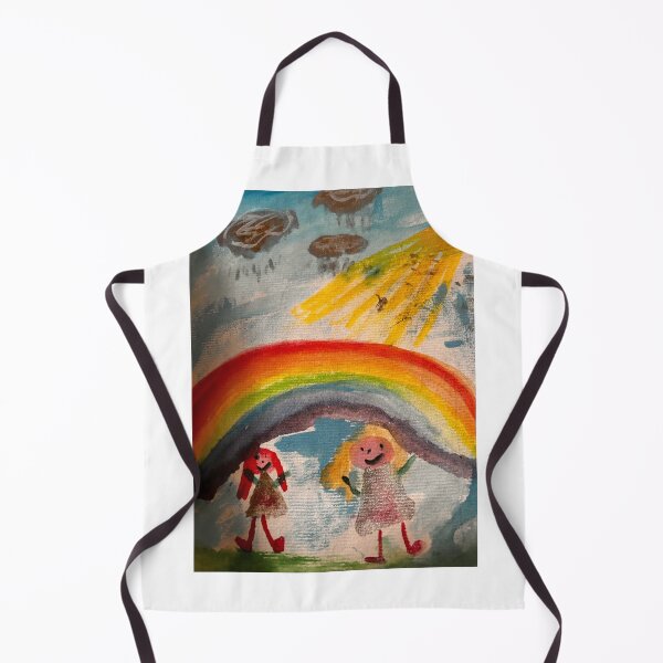 Item preview, a funny drawing with a rainbow and two girls! designed and sold by LisamuShop.