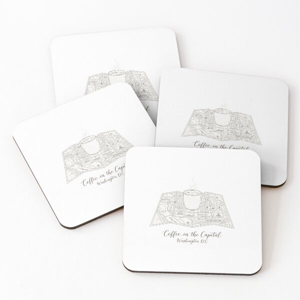 Item preview, Coffee In The Capital Washington DC City Map designed and sold by Fenay Designs.