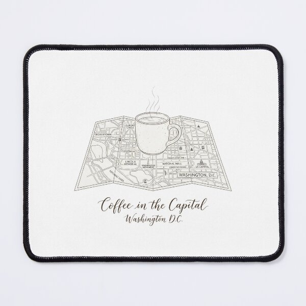 Item preview, Coffee In The Capital Washington DC City Map designed and sold by Fenay Designs.