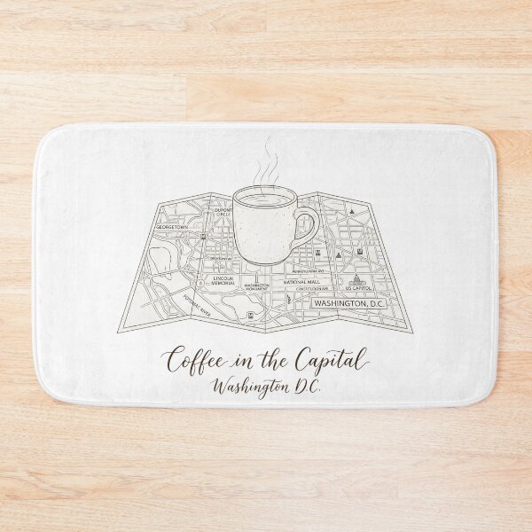 Item preview, Coffee In The Capital Washington DC City Map designed and sold by Fenay Designs.