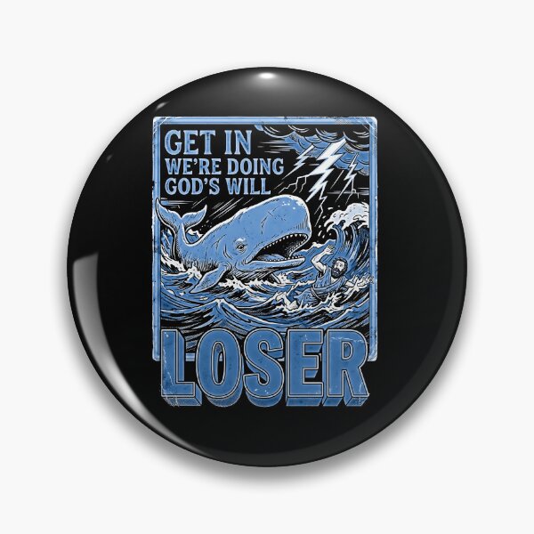 Item preview, Get In Loser We're Doing God's Will Funny Blue Whale Storm Retro  designed and sold by graphixpolash.