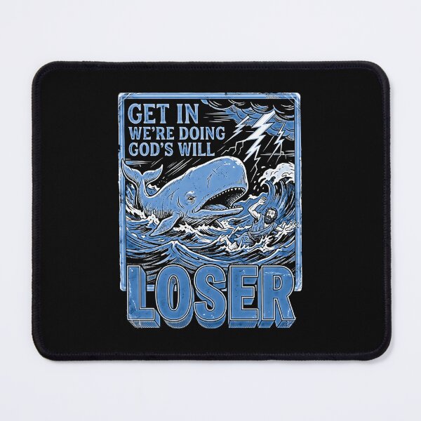 Item preview, Get In Loser We're Doing God's Will Funny Blue Whale Storm Retro  designed and sold by graphixpolash.