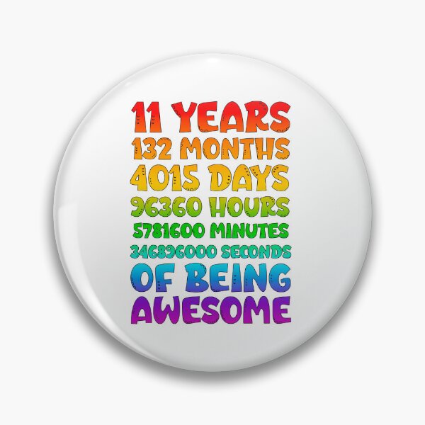 Item preview, Fun 11th Birthday Gift - 11 Years 132 Months 4015 Days – Kids Birthday Design designed and sold by Sun Sand & Sea Art.