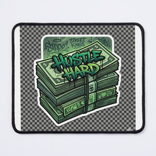 Item preview, Hustle Hard – Money & Success Sticker designed and sold by ArtNestStudio24.